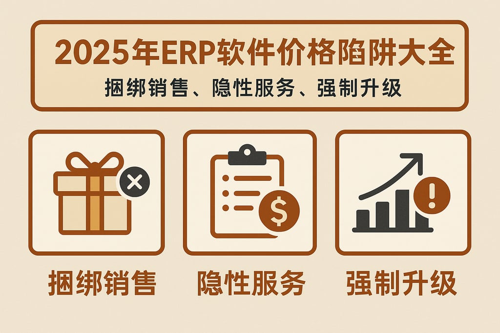  2025年ERP软件价格陷阱大全：捆绑销售、隐性服务、强制升级  
